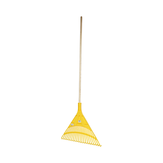 Crownman műanyag lombgereblye, 120cm-es fa nyéllel, 22 fogazattal