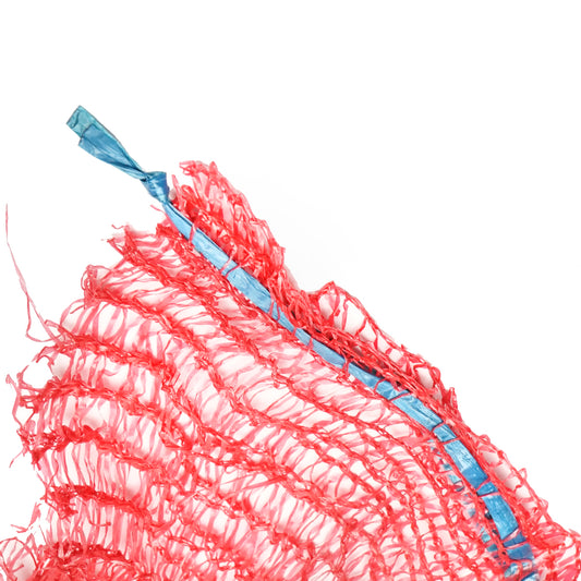 Zsák fogantyúval 600x400mm Raschel zöldségekhez 20Kg piros