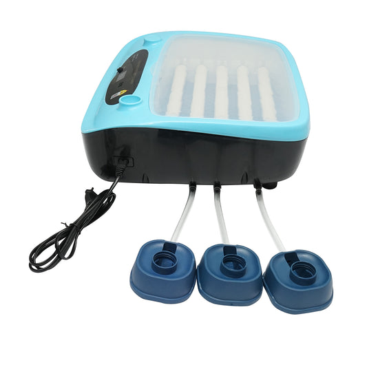 Automatikus inkubátor 24 tojás 75W, 12V-220V, automatikus forgatással, hőmérséklet-szabályozással, páratartalom szabályozással, digitális kijelzővel.