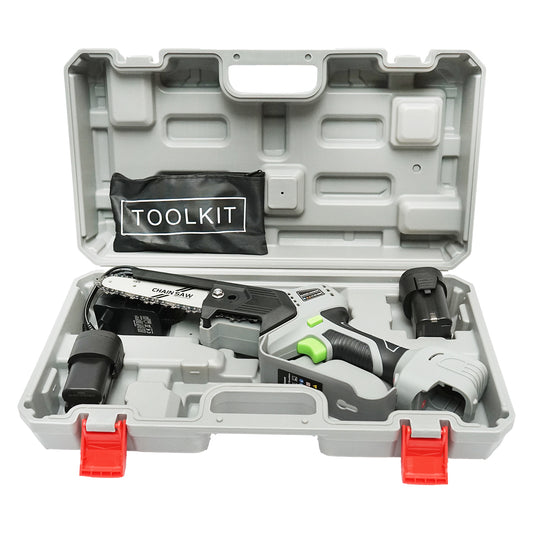 Mini elektromos fűrész 500W 2 Li-ion akkumulátorral 16,8V, átmérő 120mm