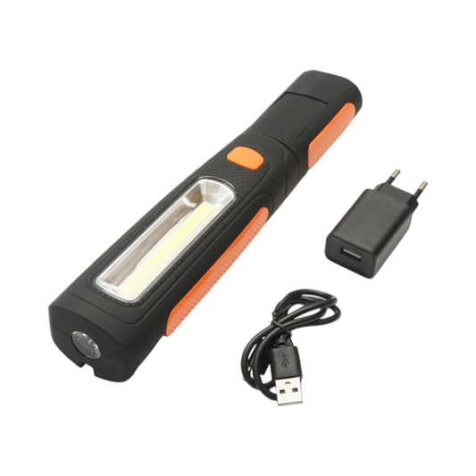 Zseblámpa, 3W-os LED munkalámpa USB-s újratölthető mágnessel Breckner Germany