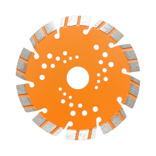 Disc diamantat turbo segmentat 125x22.23mm, segment 10mm pentru taiere beton armat, piatra dura, pavele, boltari Breckner Germany