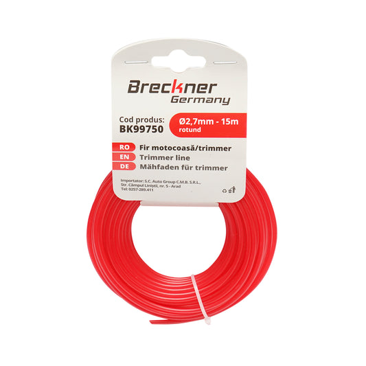 Fűkasza damil, kerek 2.7mmx15m Breckner Germany