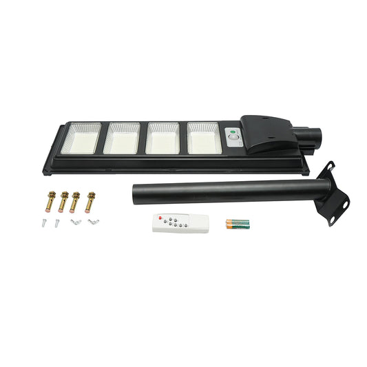 Napelemes LED utcai utcai lámpa 200W 6500K 12W-os napelemmel, 12000mAh akkumulátorral, távirányítóval, IP65 oszlopra szerelhető Breckner Germany