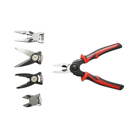 5 az 1-ben multifunkciós készlet ollóval, patent fogóval, vágás, krimpelés, krimpelés, krimpelés, krimpelés, kábelcsupaszítás