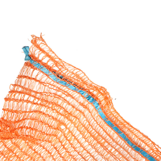 Zsák fogantyúval 600x400mm Raschel zöldségekhez 20kg narancssárga