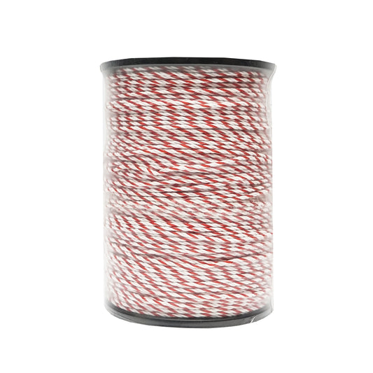 Fehér-fehér-piros drót tekercs 4mm 6x0.2mm SS, 0.9Ohm/m, 500m elektromos kerítés Breckner Germany