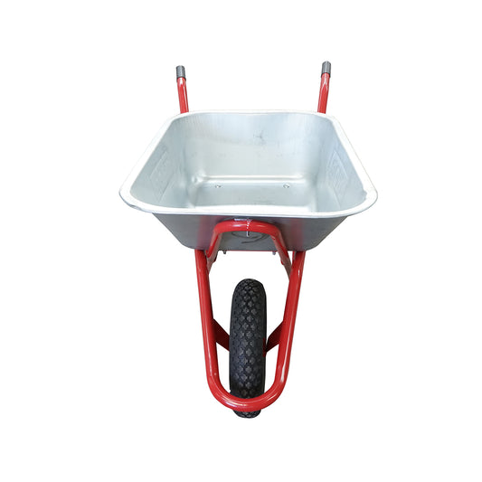 Fém talicska 80L, 350/8 pneumatikus kerékkel és horganyzott káddal 880x600x270mm Thor