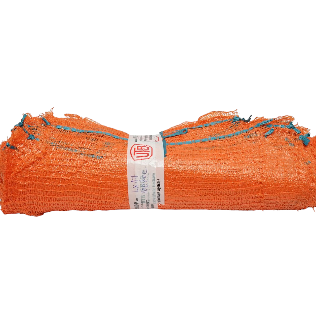 Raschel típusú fogantyús hálós zsák 600x400mm zöldségekhez 20Kg narancssárga
