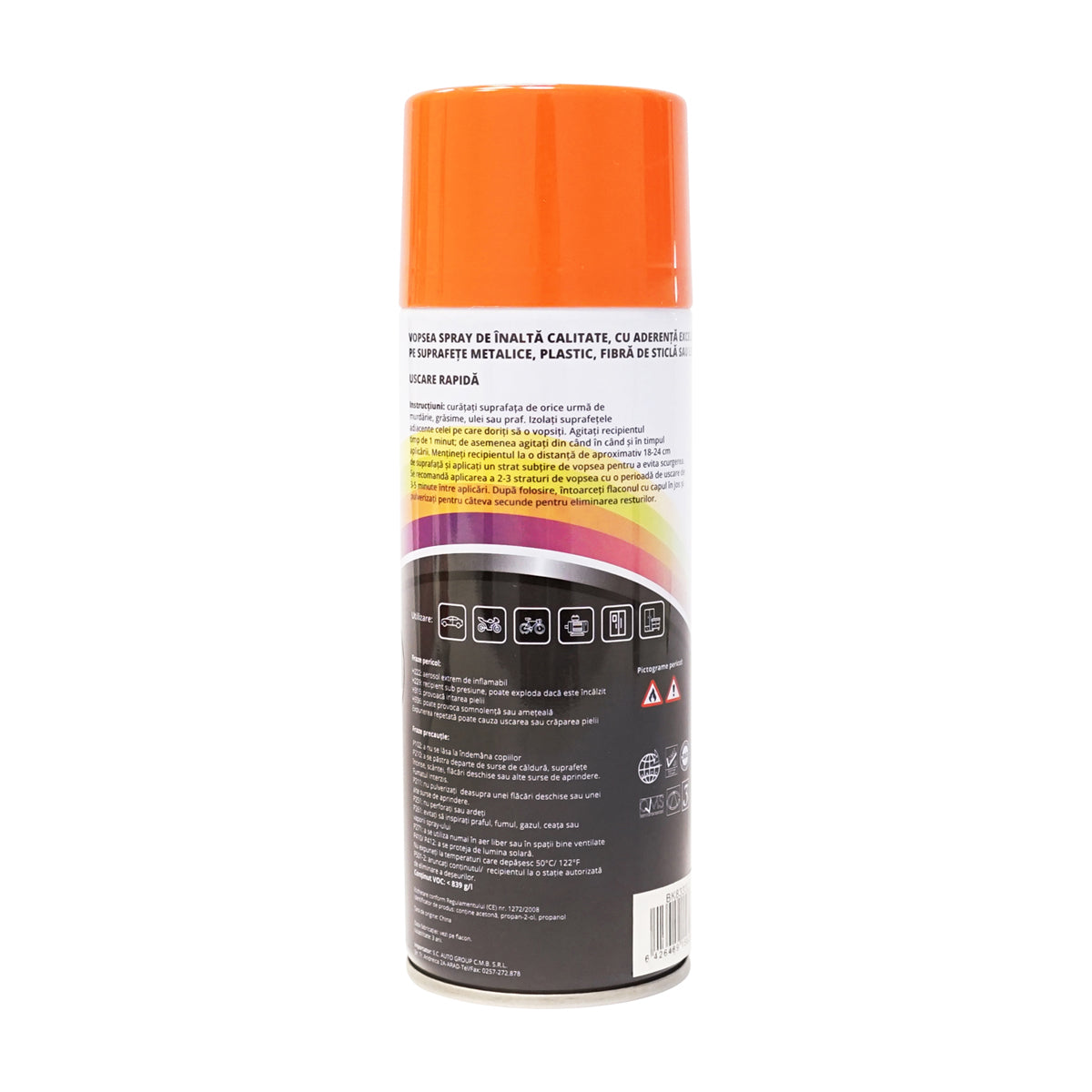 Autófesték spray narancssárga RAL2002 erdészeti traktorhoz, gyorsan száradó 450ml MAGIC