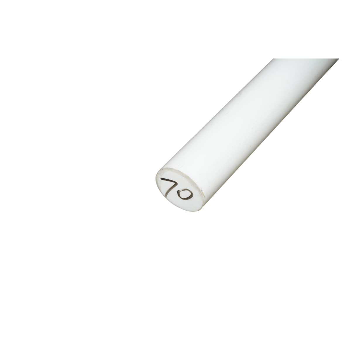 Rúd teflon, PTFE, politetrafluoretilén fehér 80x330 mm 2.95 kg