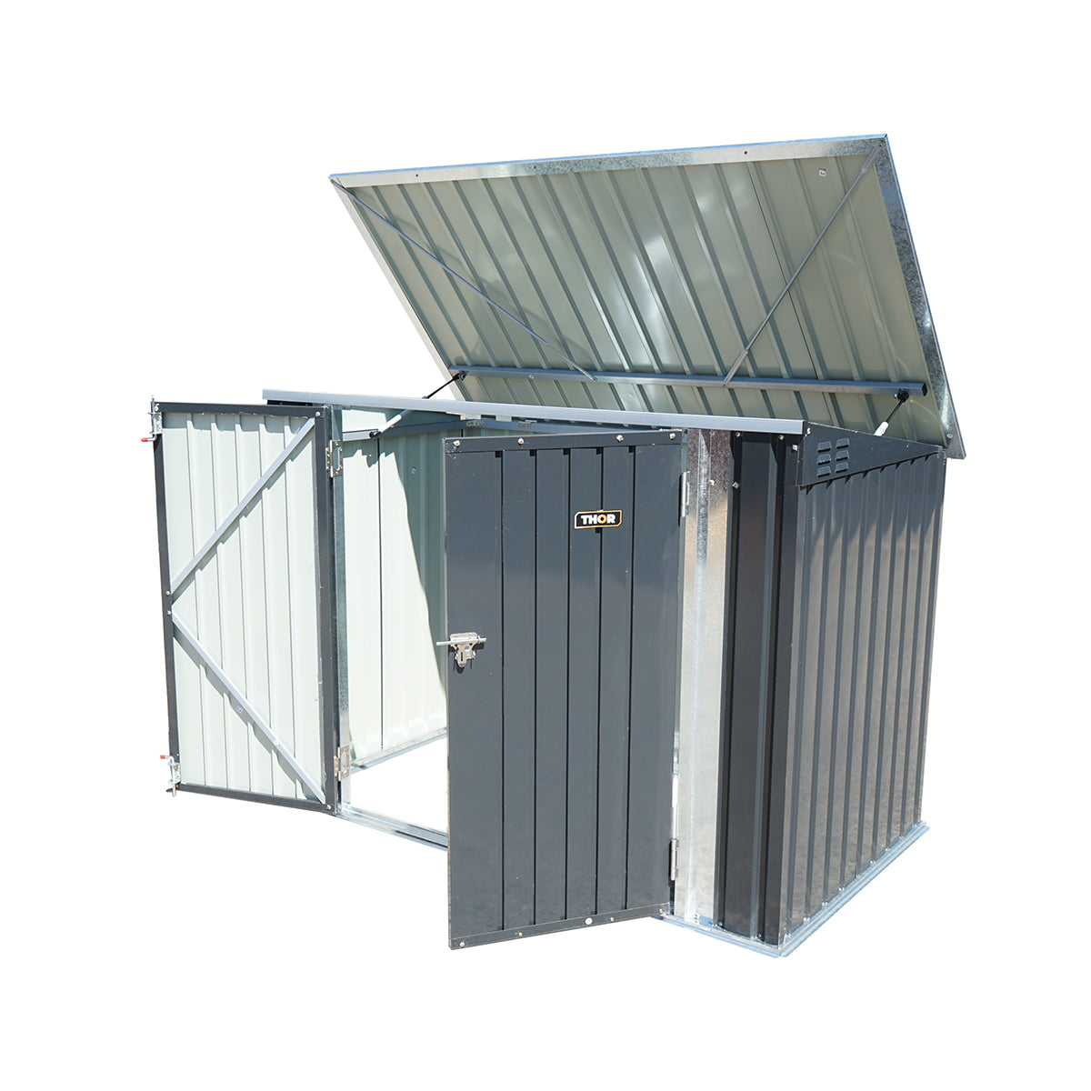 Fém tároló szemetesek számára 176x105x130cm