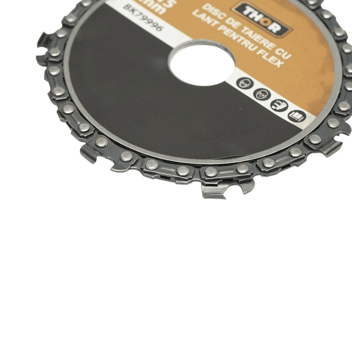 Fűrészlánc hajlítókorong 115x22mm 9 fogú fűrészlánc THOR fakivágáshoz