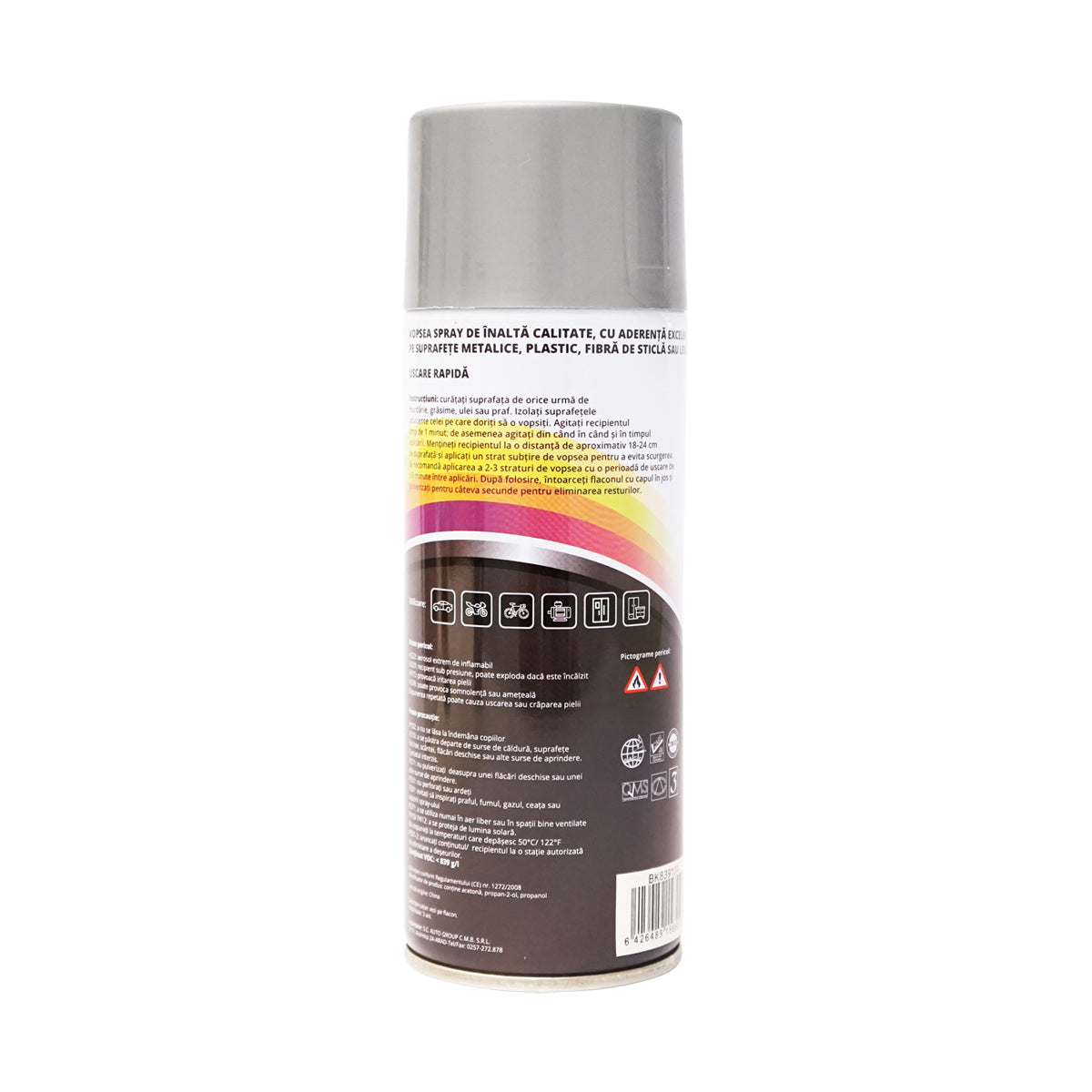 Autófesték spray szürke Case Claas Deutz Deutz 9104 alumínium szürke 450ml MAGIC