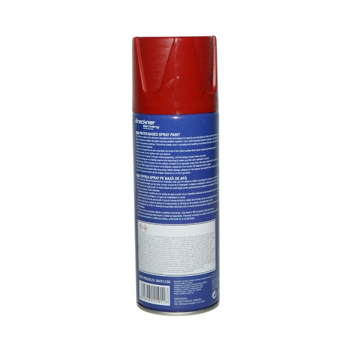 Spray festék piros 250 vízalapú 450ml Breckner Germany