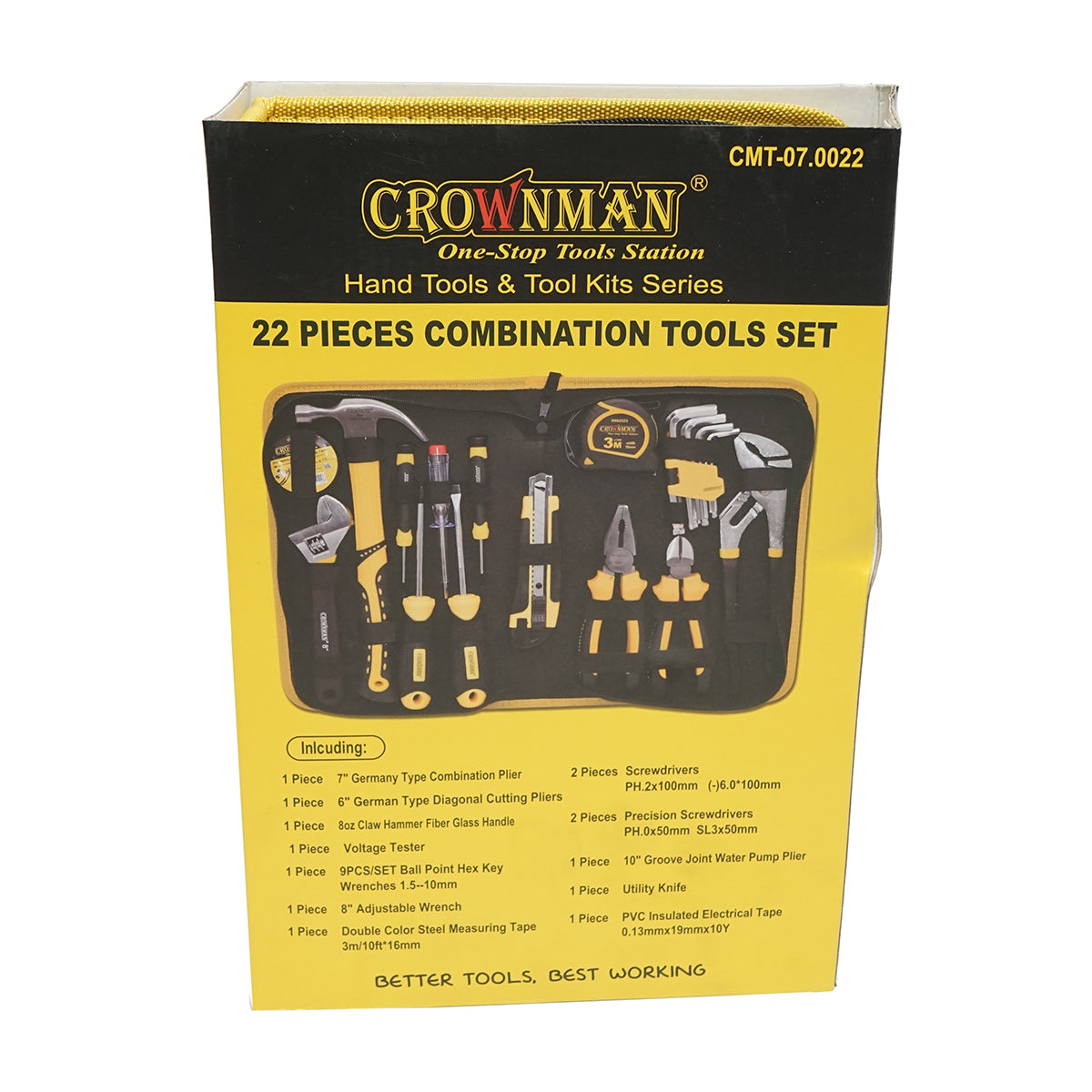 Crownman 22 darabos kombinált szerszámkészlet