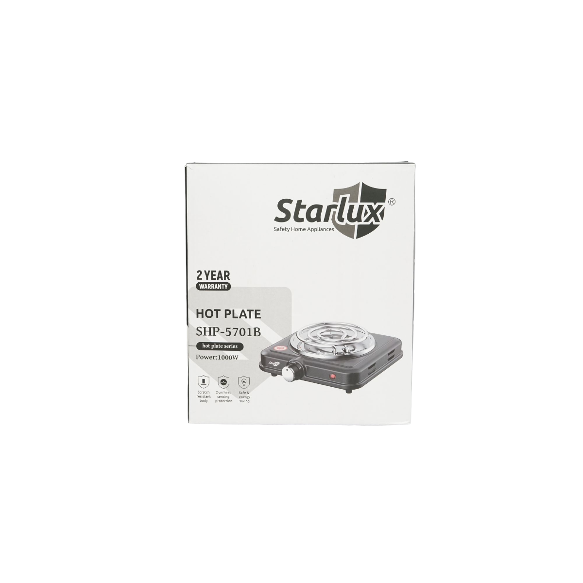 Elektromos főzőlap 220V egy szemmel 1000W és 5 fűtési fokozat 215x55x250mm SHP-5701B Starlux SHP-5701B Starlux SHP-5701B Starlux