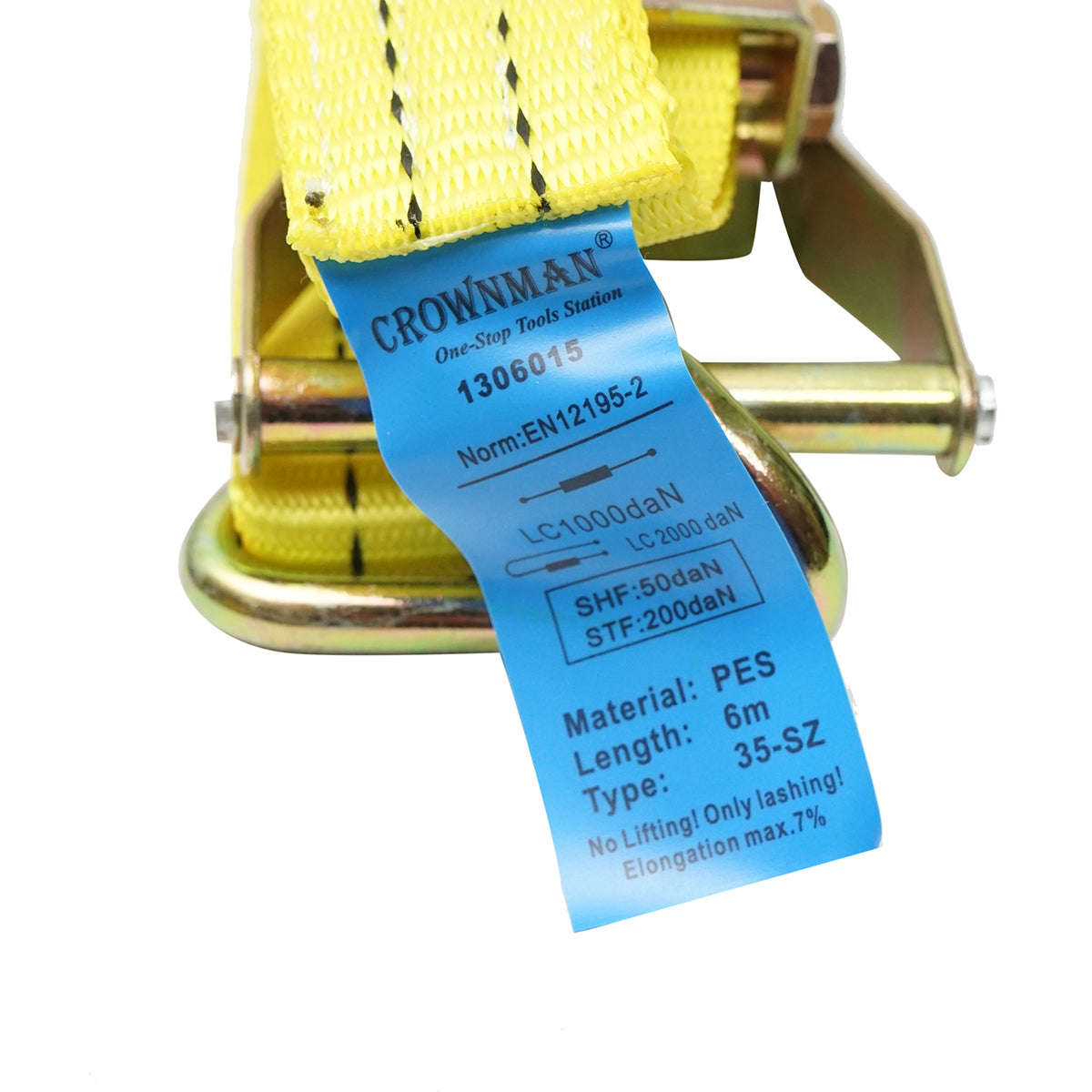 Teherszállító heveder 6mx35mm 2000Kg (egy racsni) Crownman