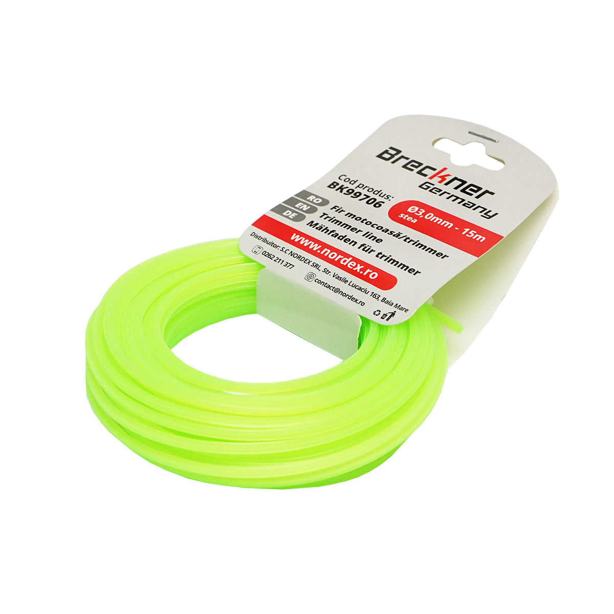 Fűkasza damil, csillag 3 mm x 15 m Breckner Germany