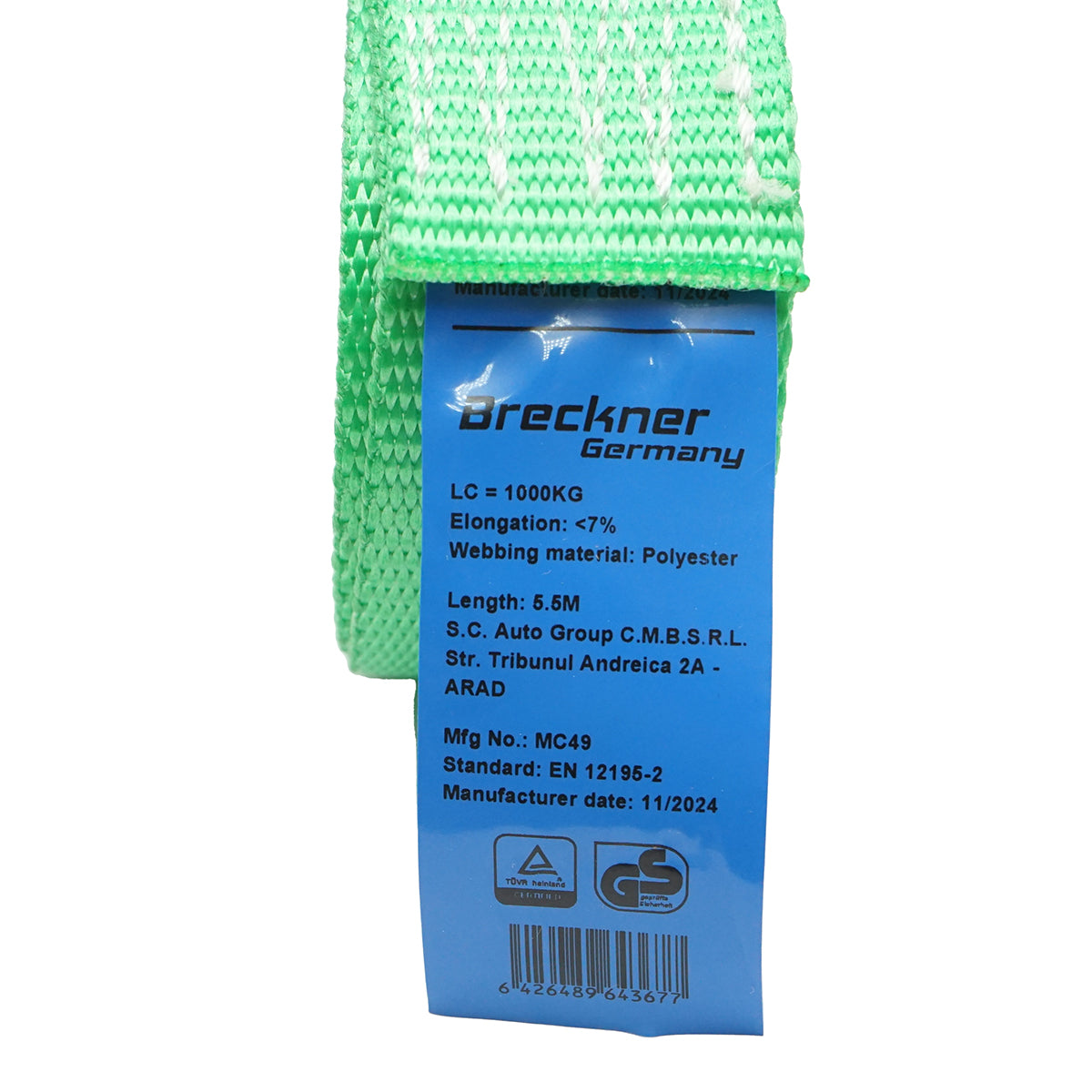 Teherszállító heveder 5.5mx35mm 1000kg Breckner Germany