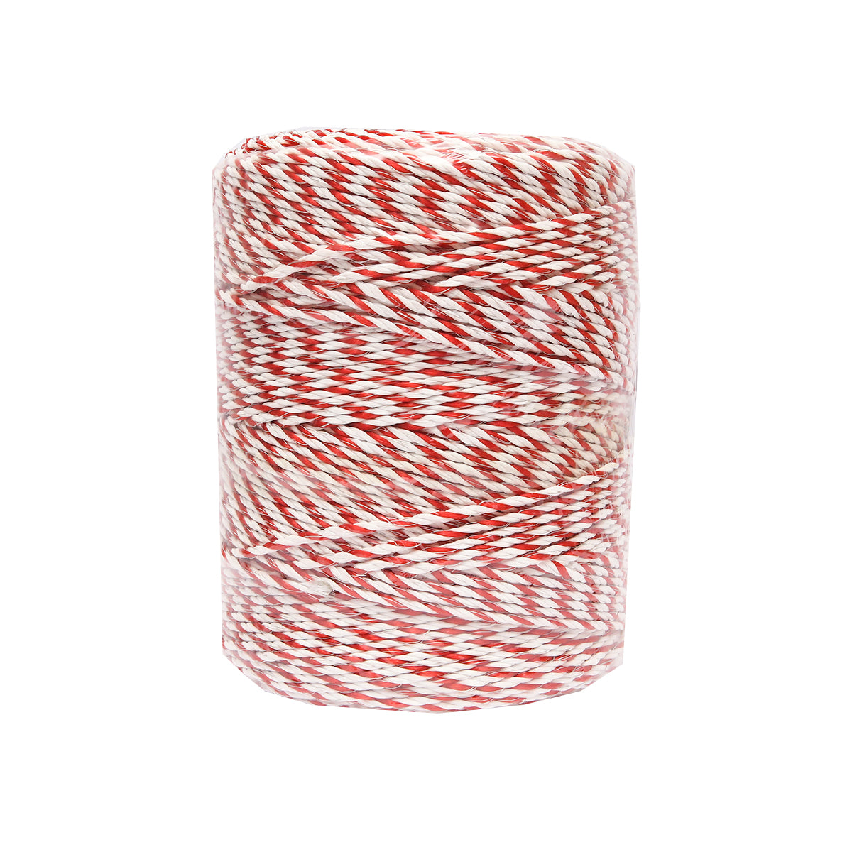 Fehér-piros huzal tekercs 3.8mm fém betét 4x0.28mm SS, 500m elektromos kerítés Breckner Germany