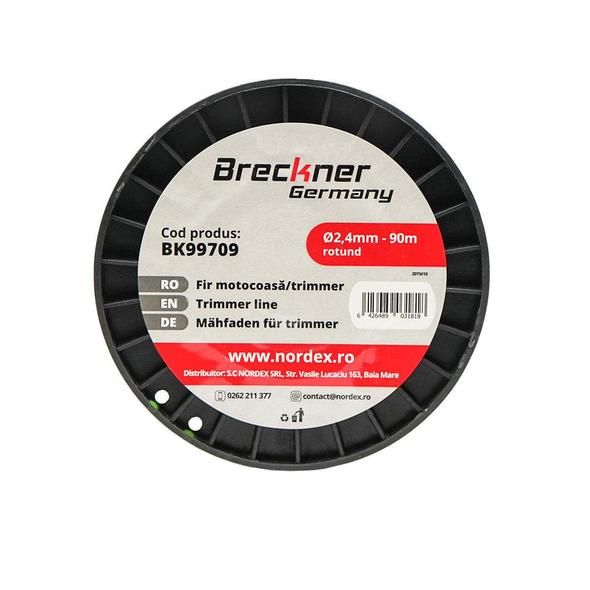 Fűkasza damil, kerek 2,4 mm x 90 m Breckner Germany
