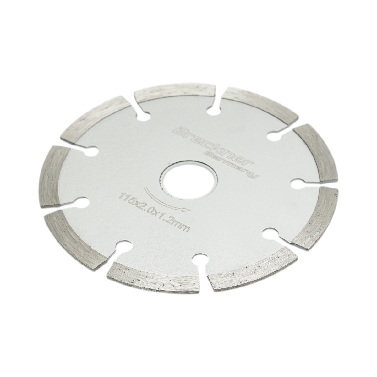 Szegmentált gyémánt vágótárcsa 115x1.8x22.23mm, száraz vágás betonhoz, kőhöz, téglához Breckner Germany