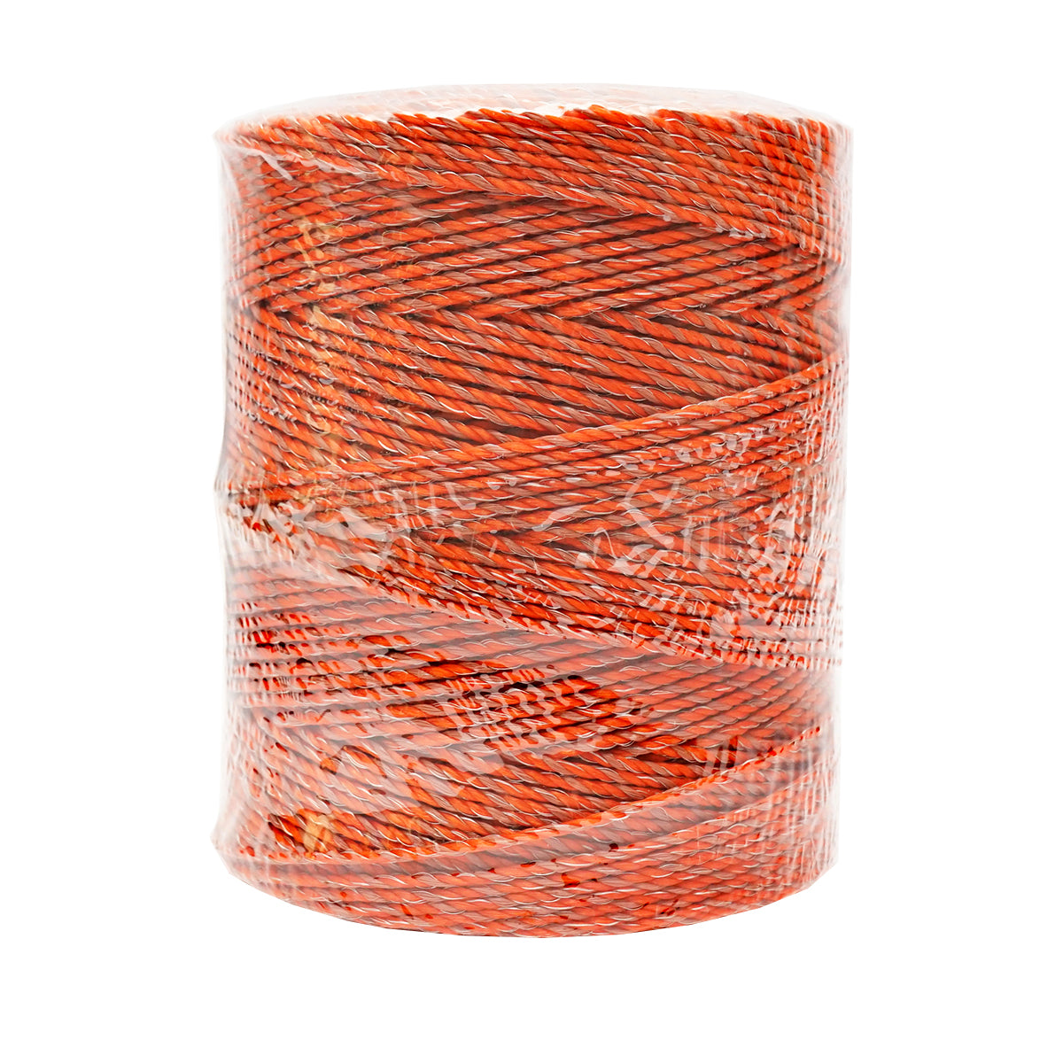 Narancssárga-barna drót orsó 3mm fém betét 5x0.2mm SS, ellenállás 4.5 Ohm/m, 500m elektromos kerítés Thor