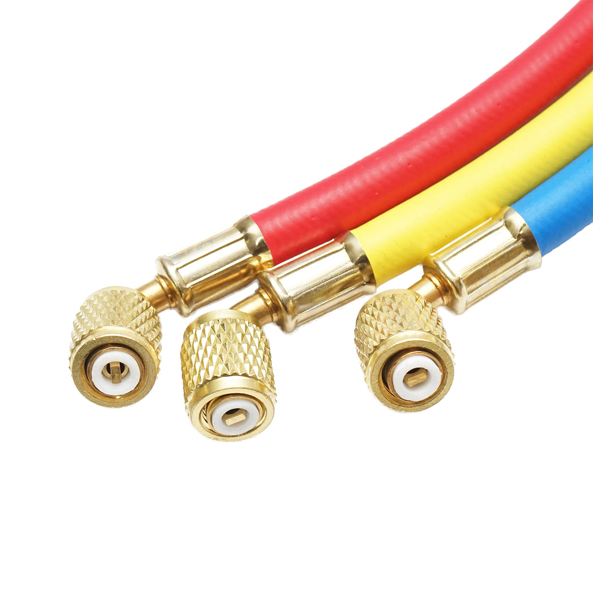Tömlőkészlet 90 cm 3 színű tömlő készlet freon töltéshez R12, R22, R134a, 404, 502, 404, 502