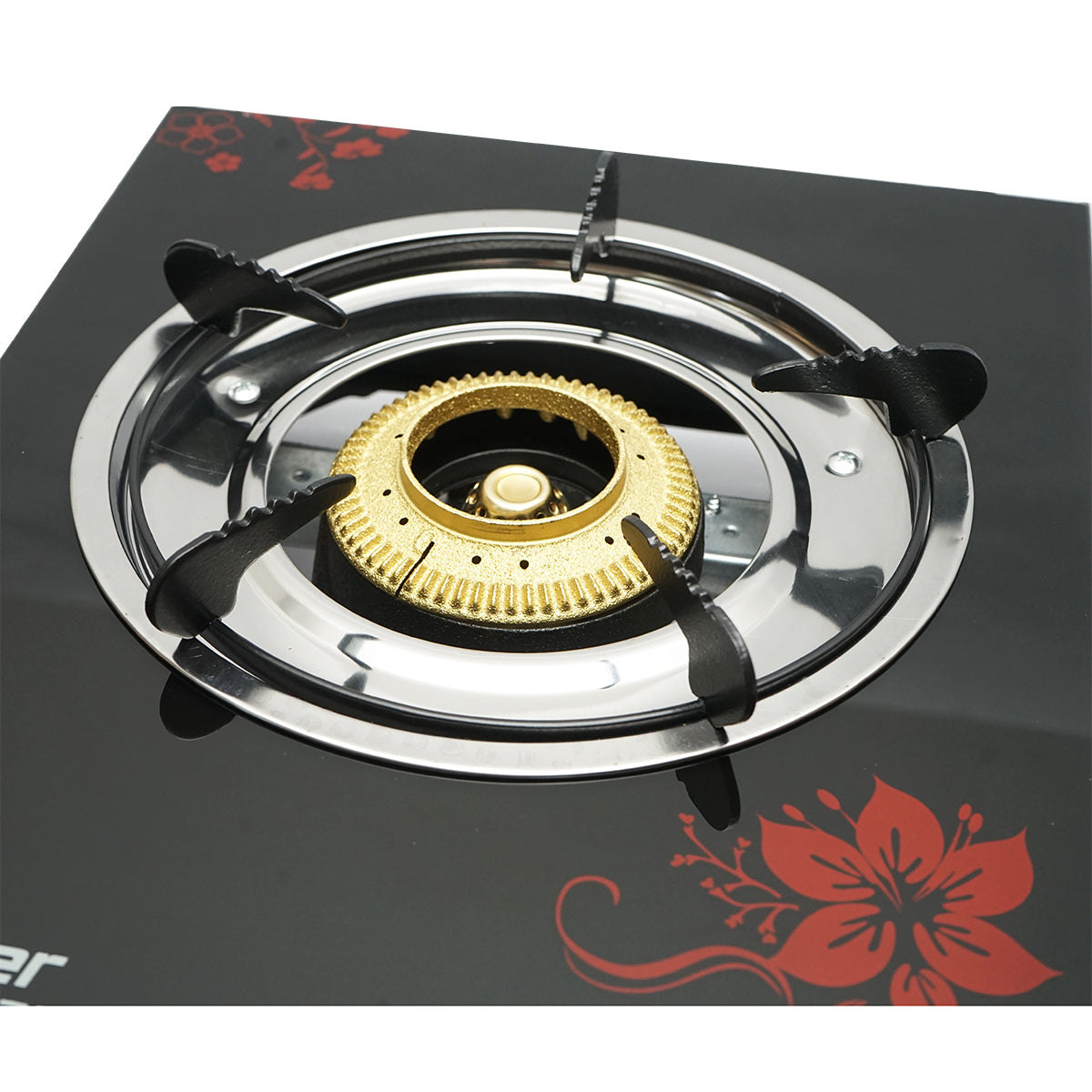 Egyégős öntöttvas tűzhely, 3KW, öntöttvas tűzhely, biztonsági üveg 400x300x90mm Breckner Germany