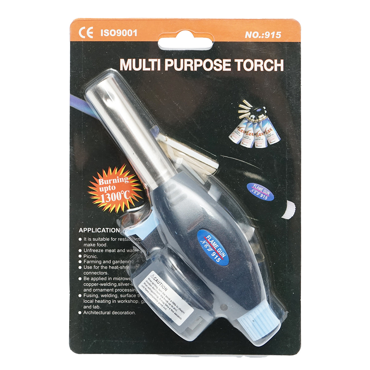 Flame Gun 915 hordozható pisztoly típusú égőfej permetező gázpalackhoz