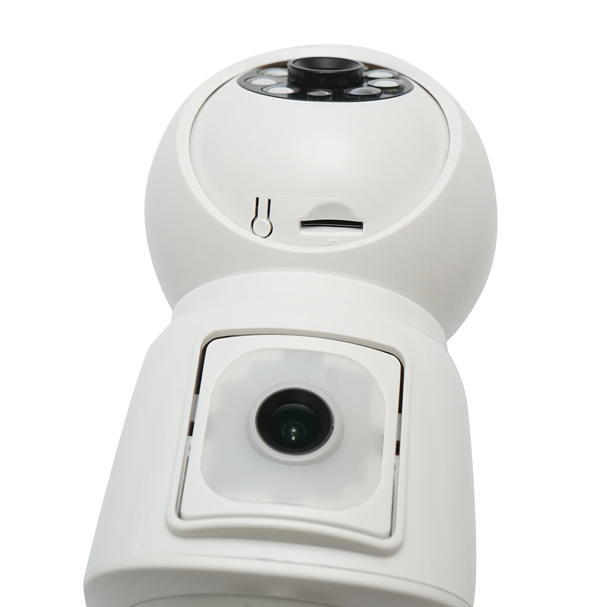 4 MP kétlencsés intelligens izzós megfigyelő kamera, 360 fokban forgatható PTZ, WIFI 2.4GHz, E27 izzó típus, mozgásérzékelővel és iCSee alkalmazással.