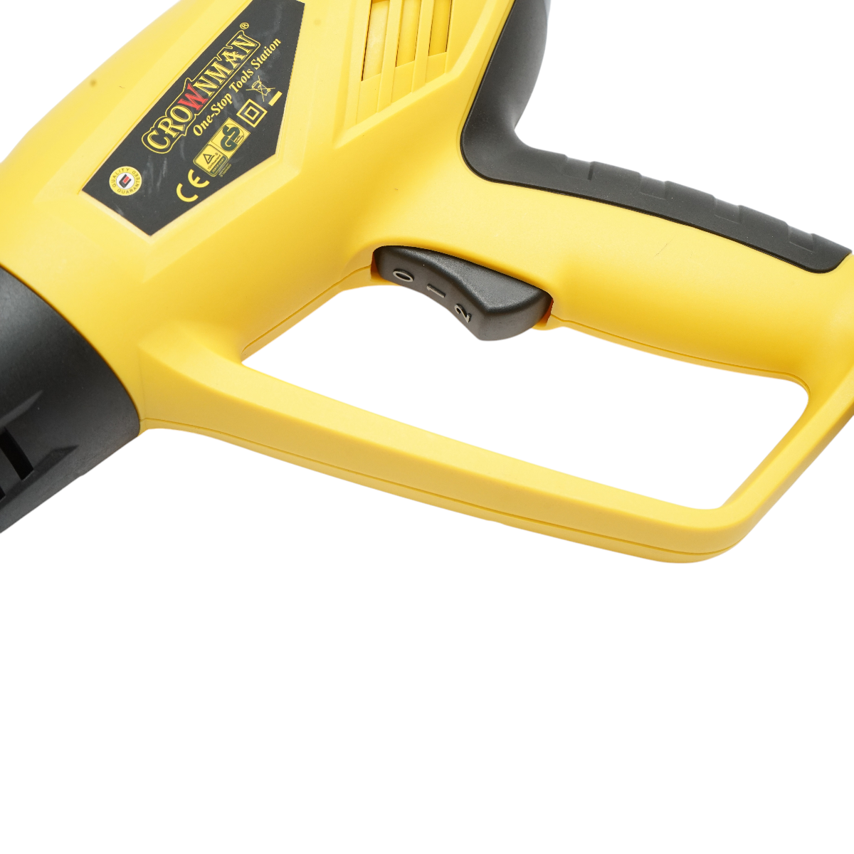 Forrólevegő pisztoly 2000W, 220V, 2 hőmérséklet beállítással 350-650°C Crownman