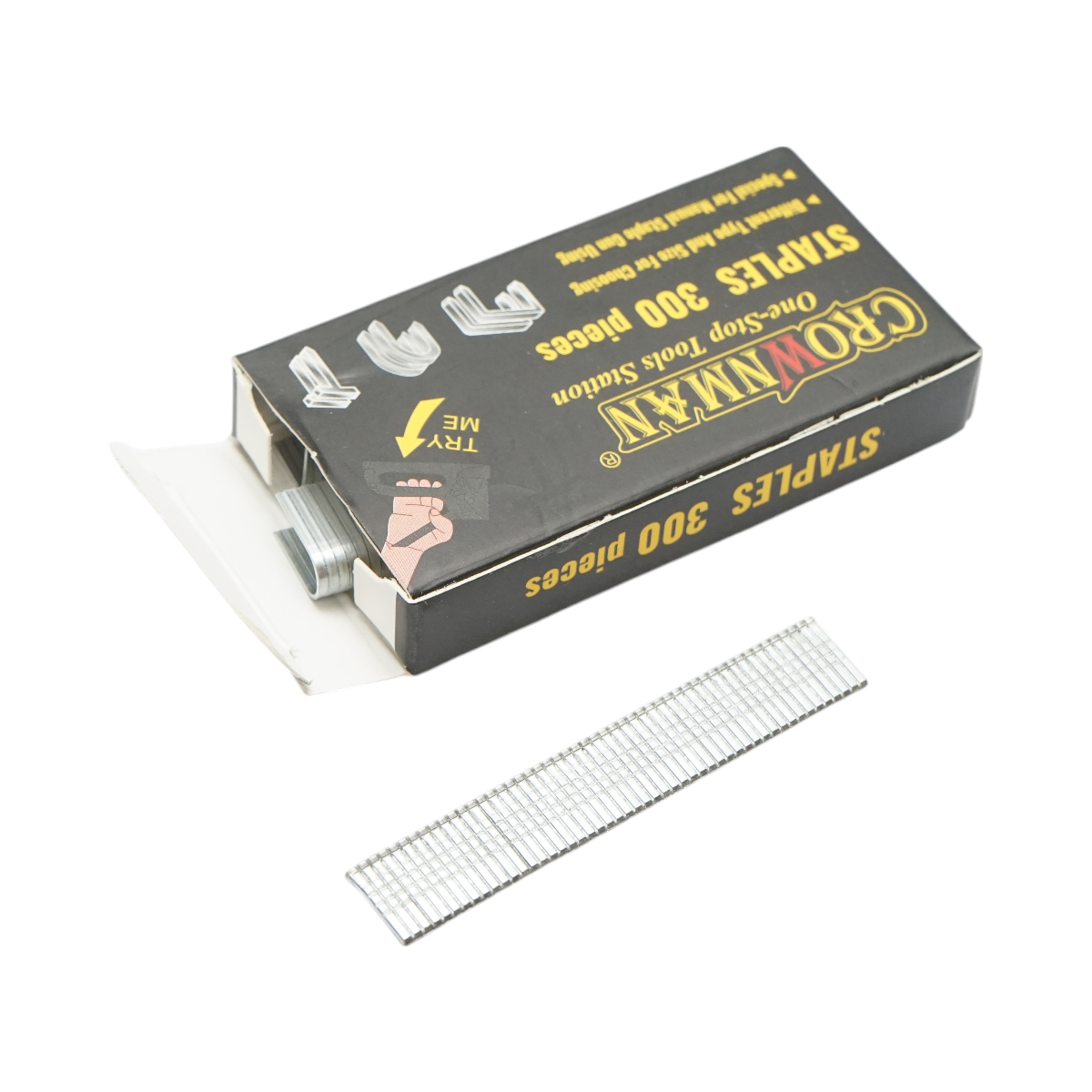 3 az 1-ben állítható kézi kárpitos tűzőgép, C kapcsok 4-14mm, U kapcsok 10-12mm, T kapcsok 10-14mm, 300 kapcs készlet tartozék Crownman