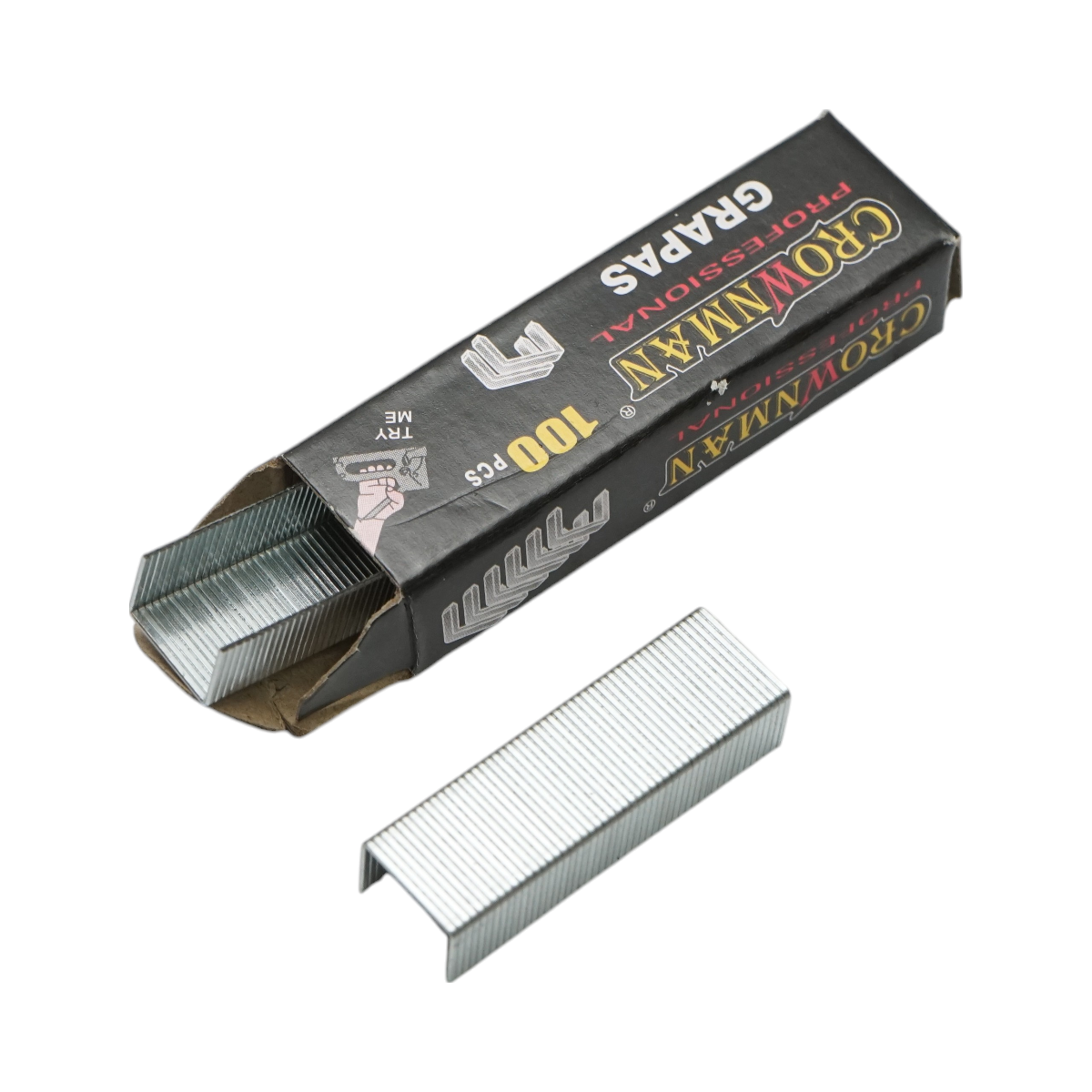 Állítható kézi tűzőgép kárpitozáshoz, kapcsok 4-14mm, 100 db 0.7x8mm-es tűzőkapocs készlet tartozék Crownman