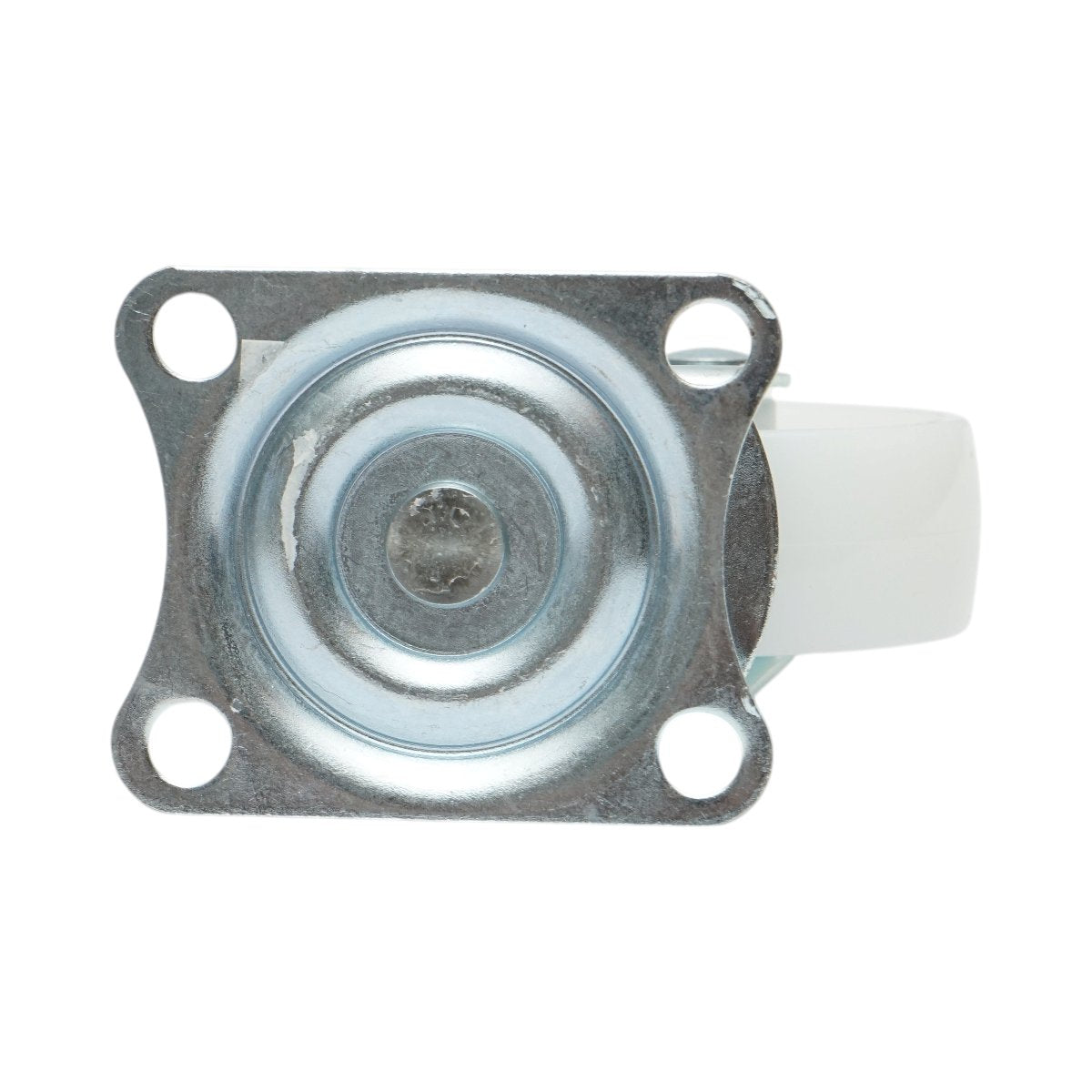Forgó kerék 65x23mm fék nélkül, fehér polipropilén, acél lemez 70x58mm 35kg