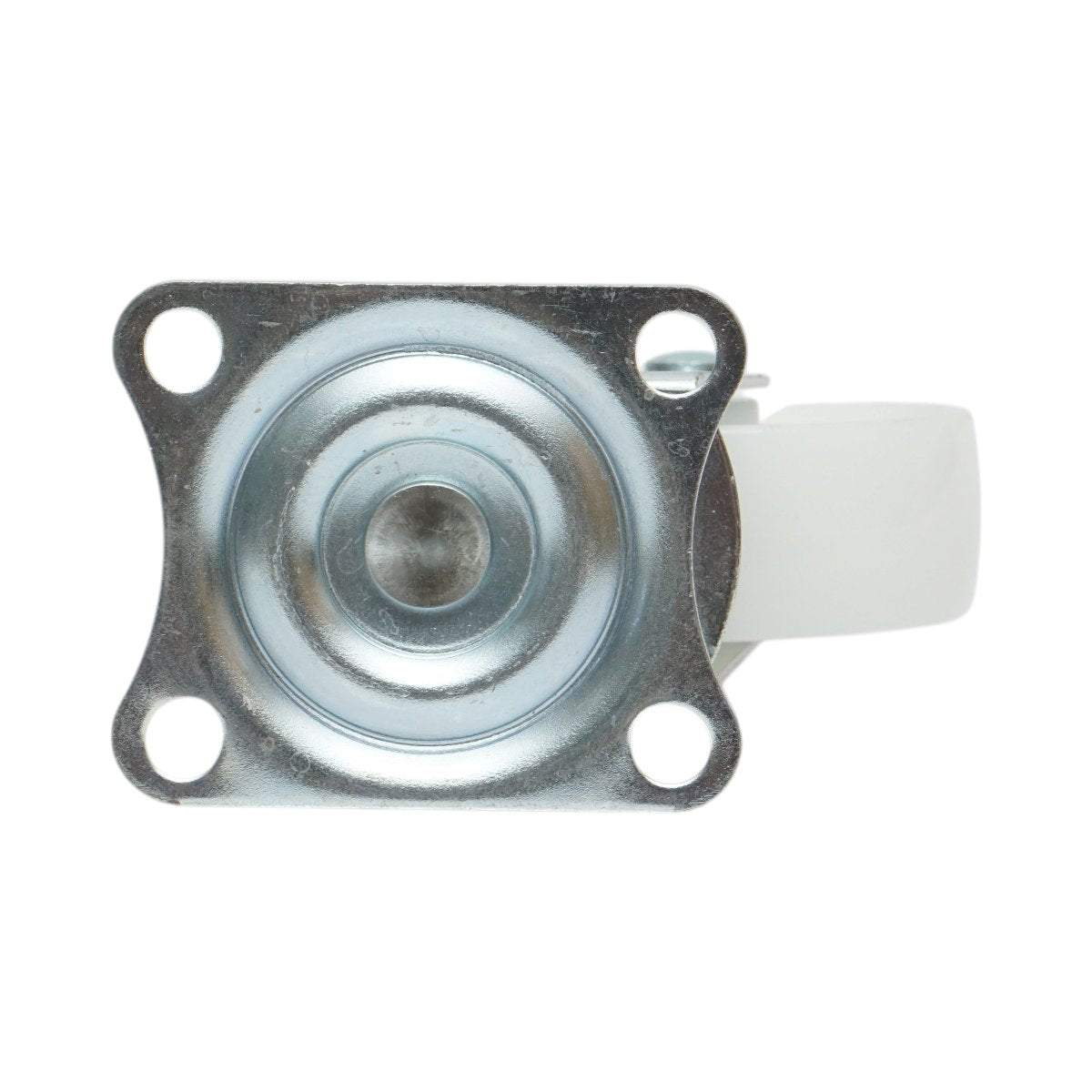 Forgó kerék 73x25mm fék nélkül, fehér polipropilén, acél lemez 70x58mm 45kg