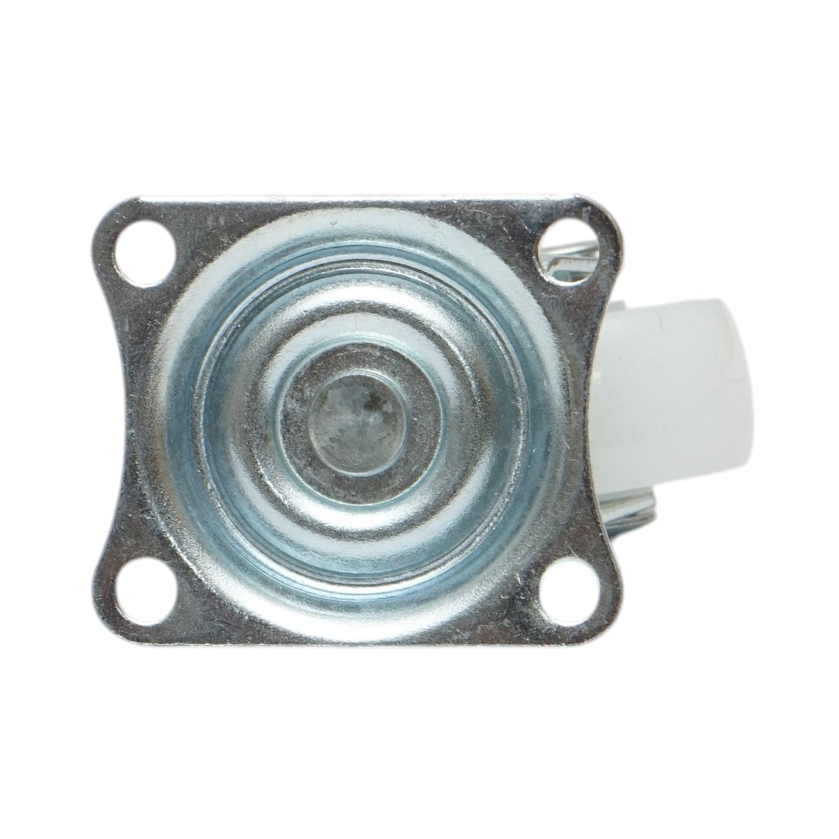 Forgó kerék 25x14mm fék nélkül, fehér polipropilén, acél lemez 39x33mm 10kg