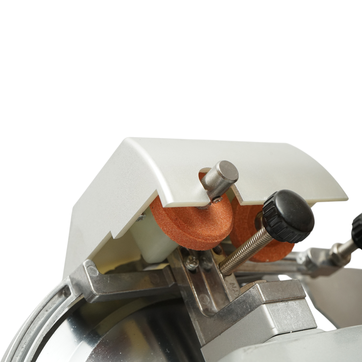 Elektromos hús- és kolbászszeletelő gép 150W, 220V, állítható szeletvastagság 0.2-12mm, 250mm pengémérettel
