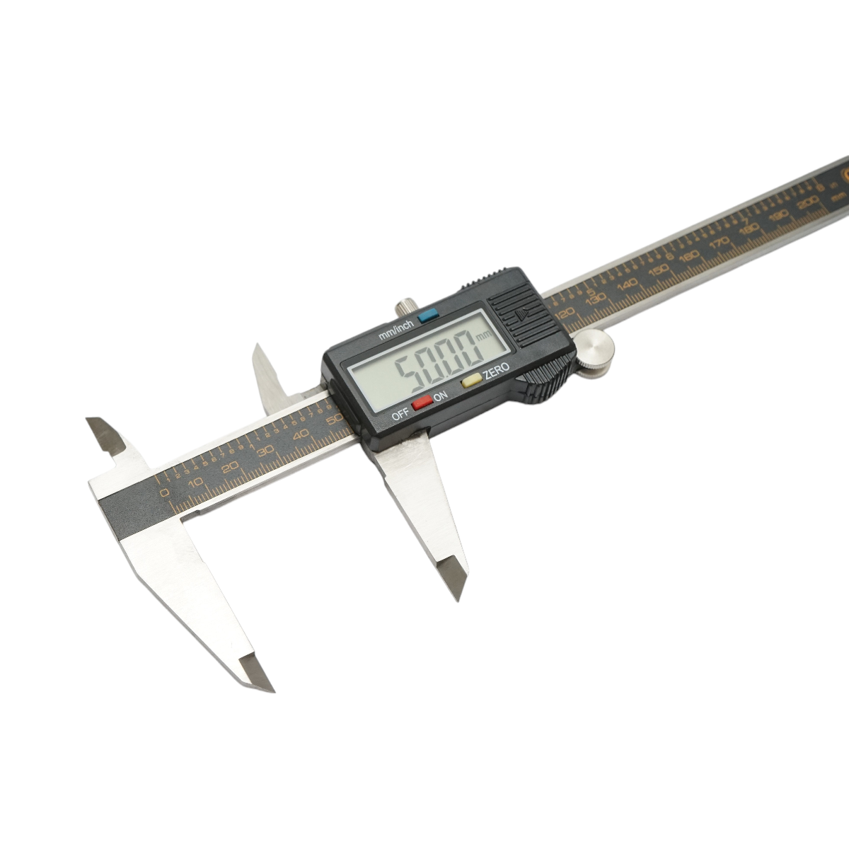 Crownman professzionális digitális mélységmérő 200mm, dupla mm/inch skála, belső, külső, mélység Crownman