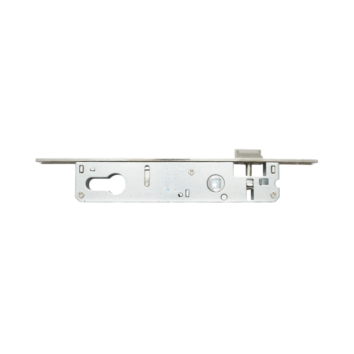 Beépített ajtózár nyelvvel 34x174mm, előlap 16x240mm, szatén nikkel, csavarok mellékelve