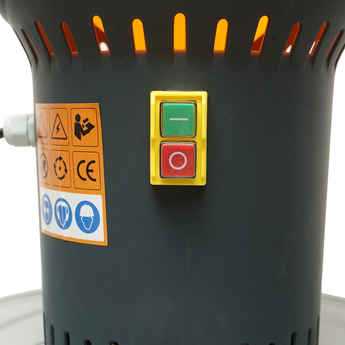 Elektromos gabonamalom 1,3 KW, 220V, automatikus leállítás, tartály 60L, 19000 r/min, kapacitás 350 kg/h, 5 szitát tartalmaz.