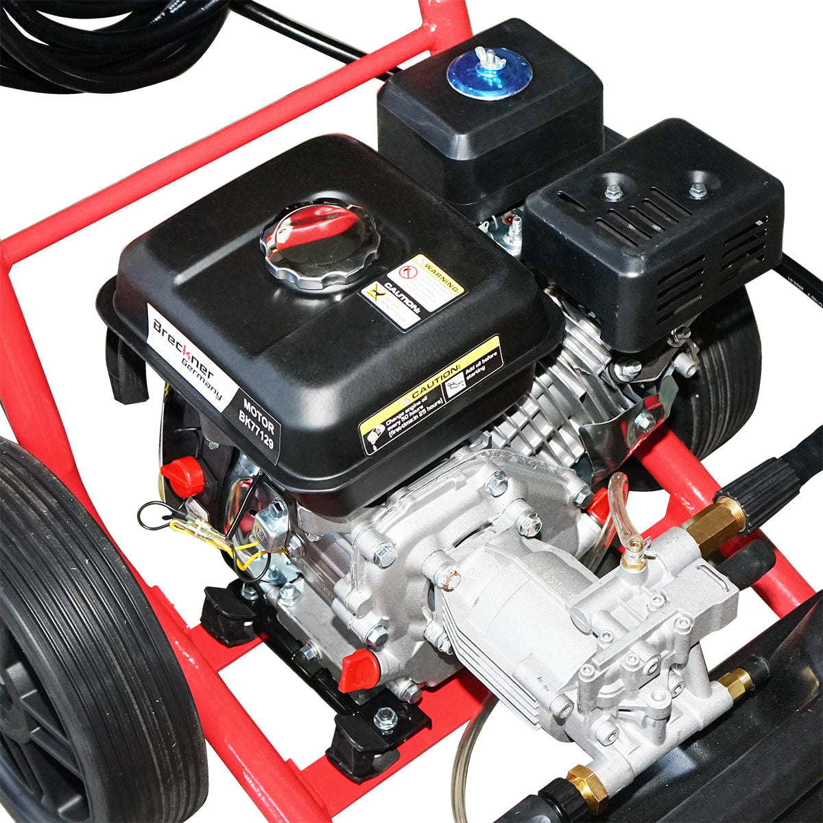 Benzines magasnyomású mosó 7.5CP, 220 Bar, 510l/H tömlővel és szórópisztollyal Breckner Germany