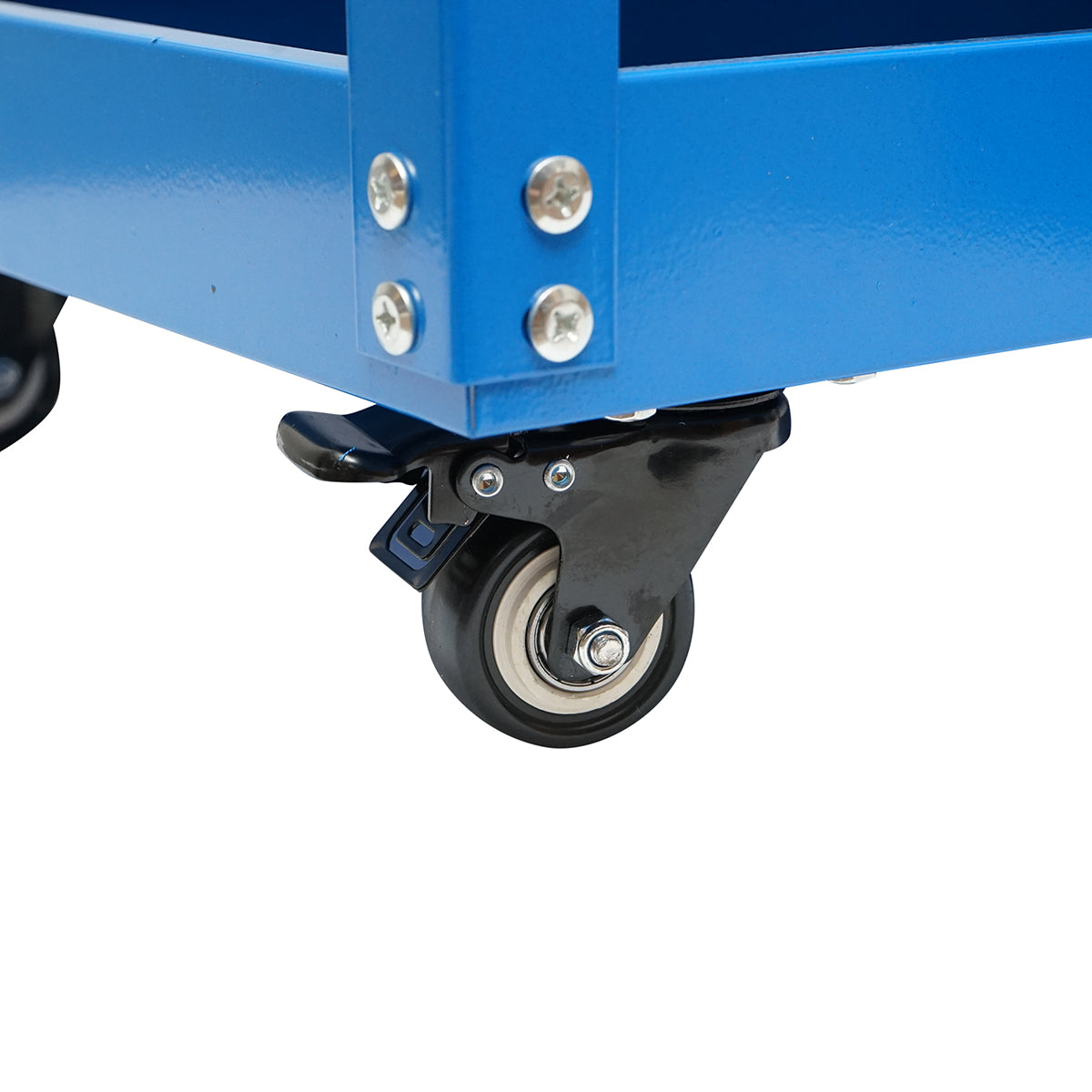 Kerekes fém kocsi 3 polccal és szerszámtartókkal 660x360x730mm