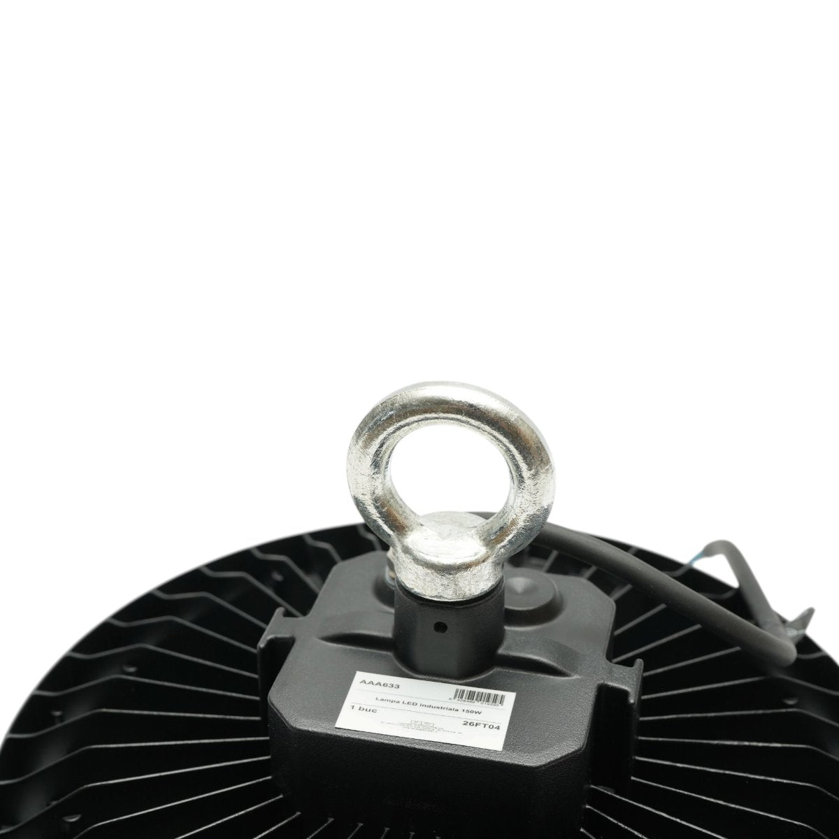 Ipari LED High-Bay lámpa 150W, 220V, 5000K, 22500lm, mikrohullámú mozgásérzékelővel csarnokokhoz, raktárakhoz 265x86mm Breckner Germany