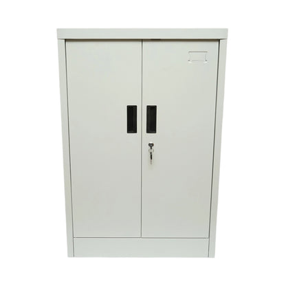 Fém fiset szekrény 600x400x900mm, 2 rögzített ajtóval, 1 polccal, szürke Breckner Germany