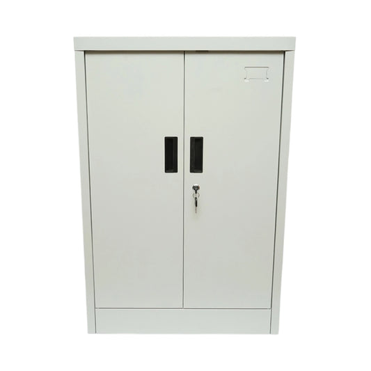 Fém fiset szekrény 600x400x900mm, 2 rögzített ajtóval, 1 polccal, szürke Breckner Germany