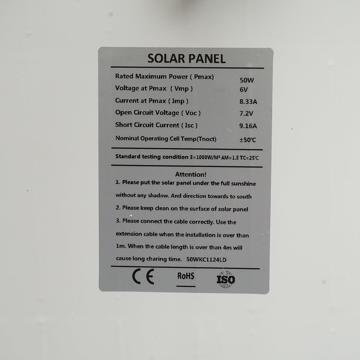 2800LM, 6500K LED utcai lámpa 50W-os napelemmel, 45Ah LiFePO4 akkumulátorral, távirányítóval, IP65 oszlopra szerelhető