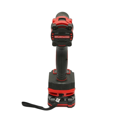 Fúró- és csavarbehajtó gép ütőfunkcióval 500W, 2 akkumulátor 21V, 1.5Ah Li-ion, LED, brushless, 50Nm, 13mm tokmány, 0-500/1600rpm Breckner Germany