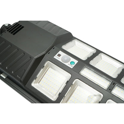 Napelemes LED közvilágítási lámpa 300W 15W napelem panellel, 12000mAh akkumulátor, mozgásérzékelő, távirányító, oszlop rögzítés IP67 Breckner Germany